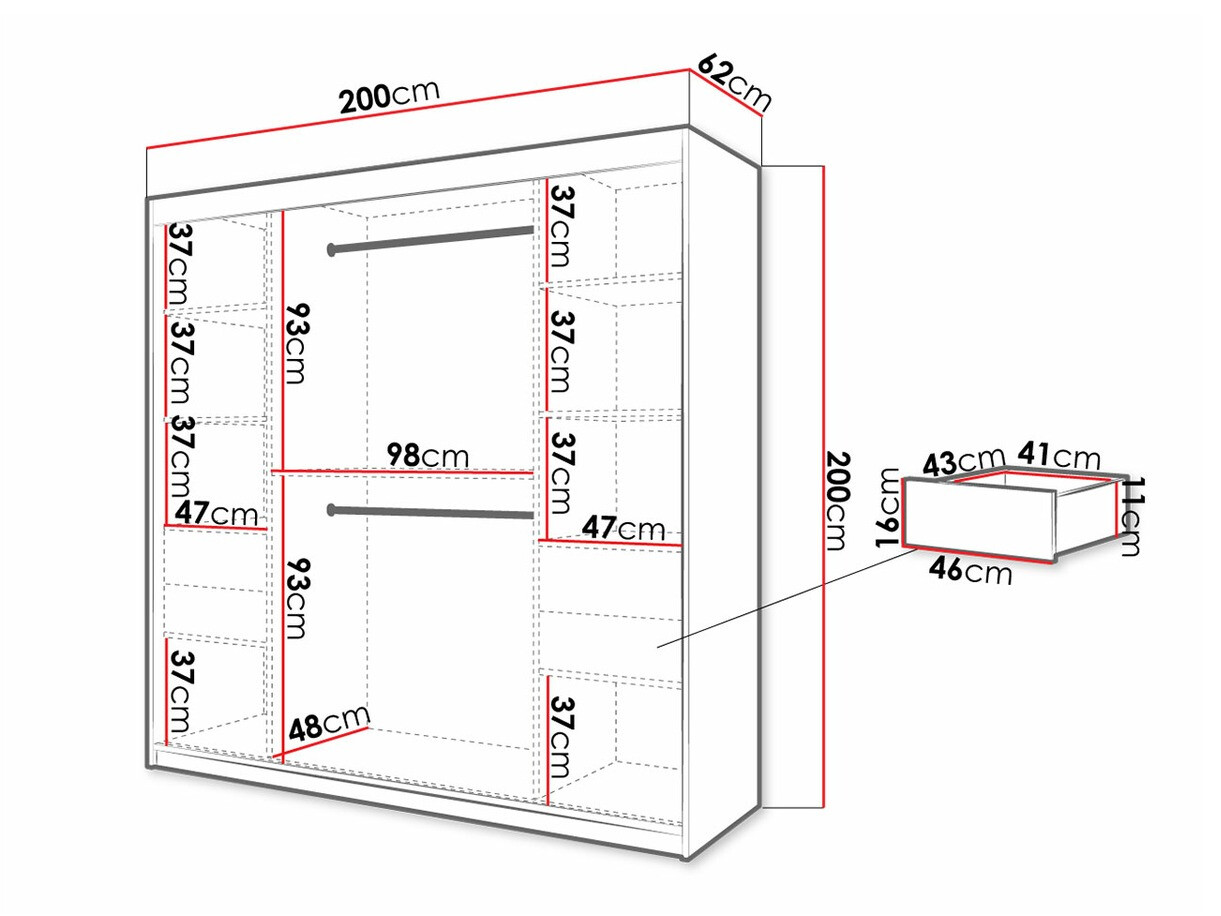 Шкаф Hartford 315 (Artisan дуб + Чёрный)