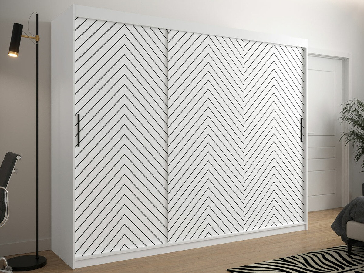 Шкаф Hartford 316 (Белый + Чёрный)