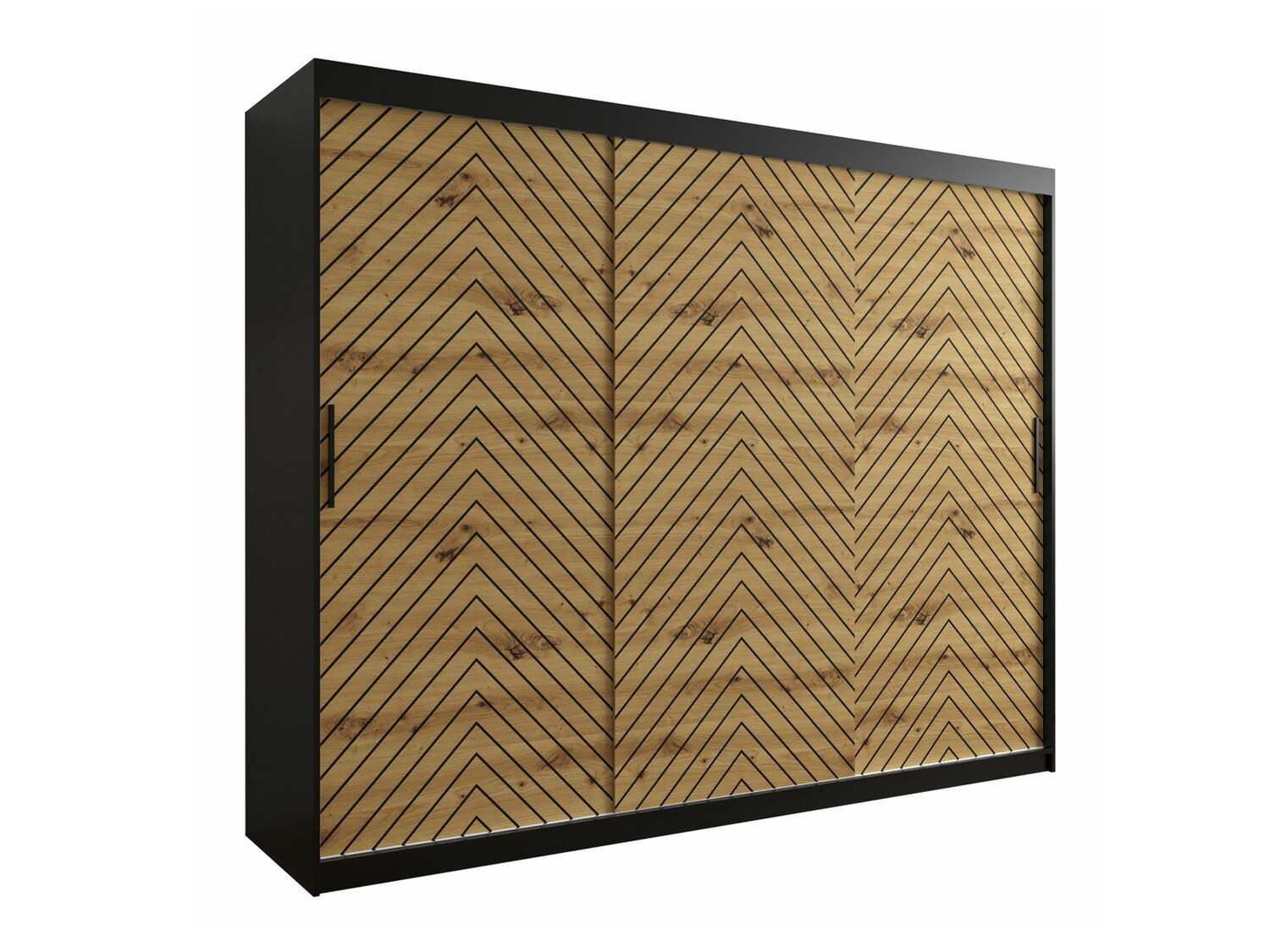 Шкаф Hartford 316 (Чёрный + Artisan дуб)