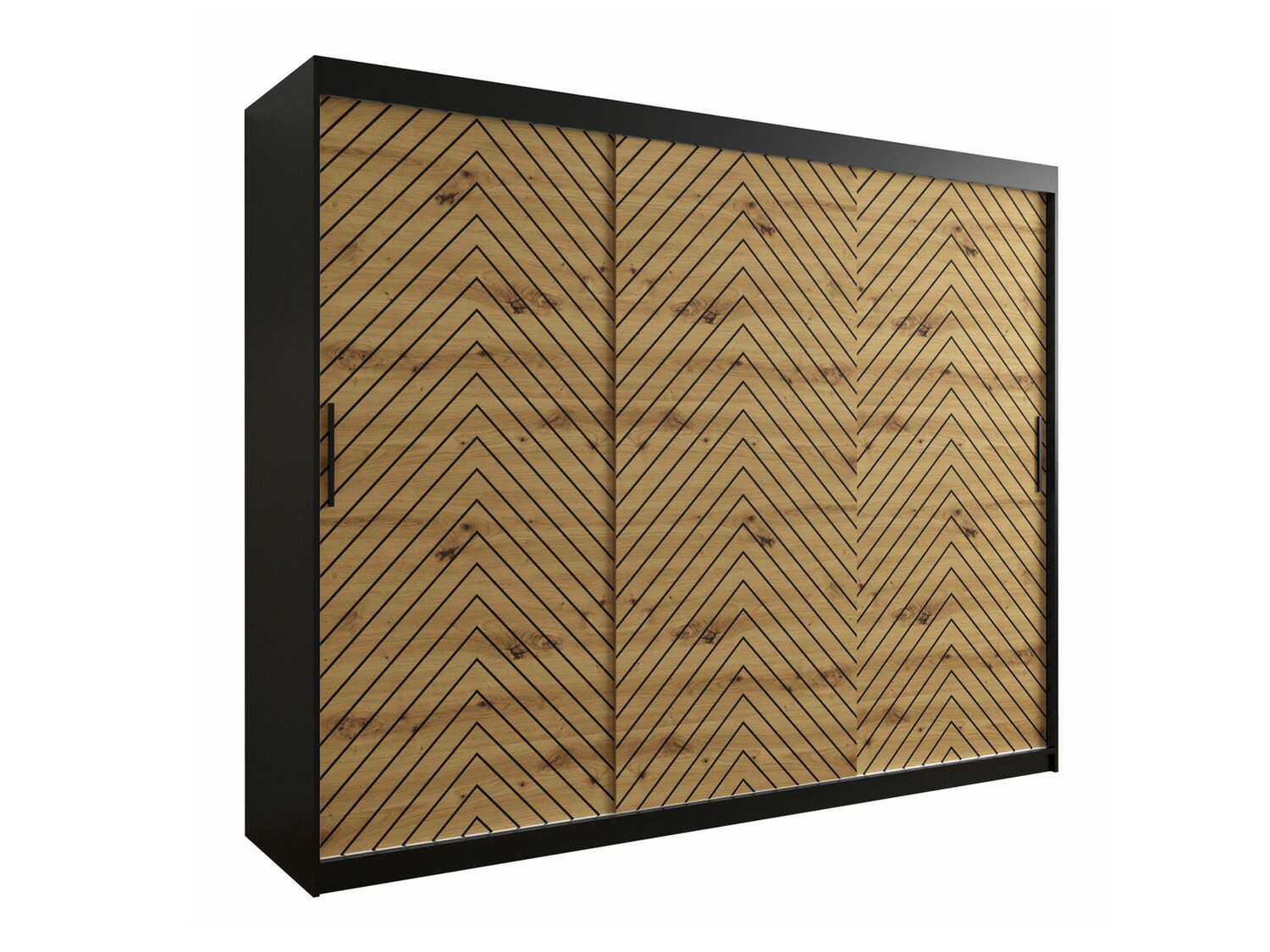 Шкаф Hartford 316 (Чёрный + Artisan дуб)