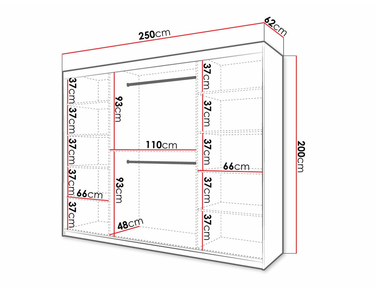 Шкаф Hartford 317 (Чёрный + Artisan дуб)