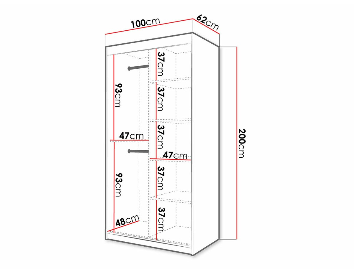 Skapis Hartford 307 (Balts + Melns)