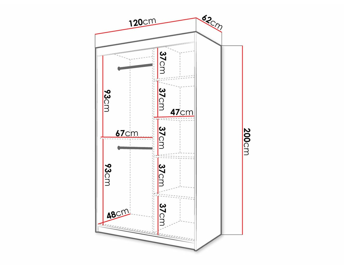 Skapis Hartford 309 (Balts + Melns)