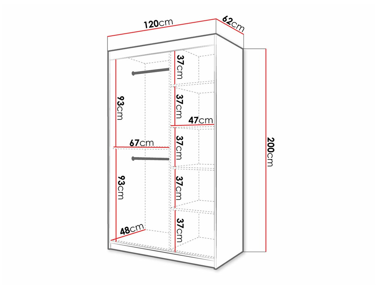 Skapis Hartford 309 (Melns + Artisan ozols)