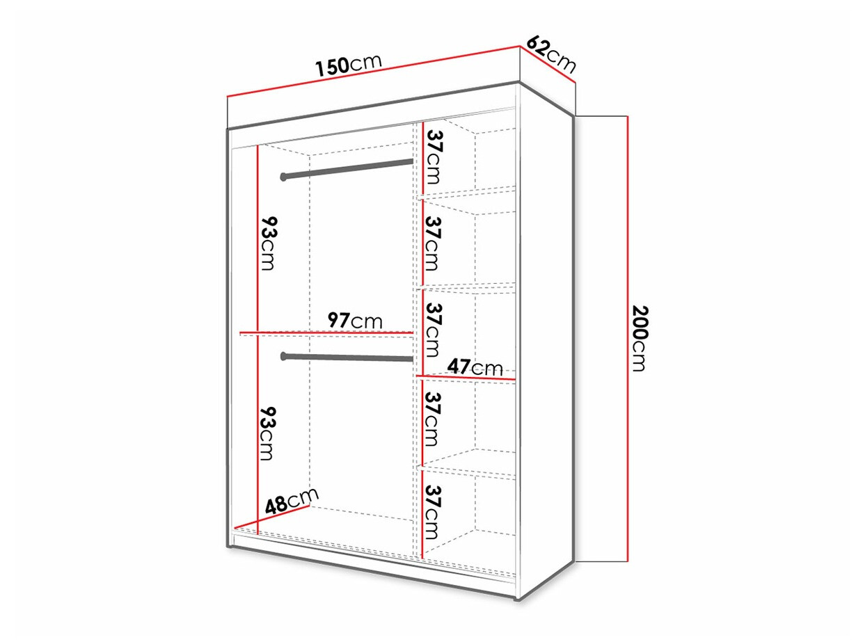 Skapis Hartford 311 (Artisan ozols + Melns)
