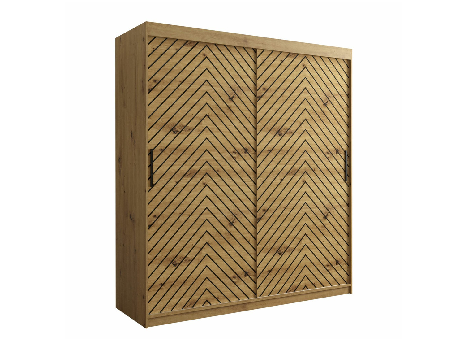 Skapis Hartford 312 (Artisan ozols + Melns)