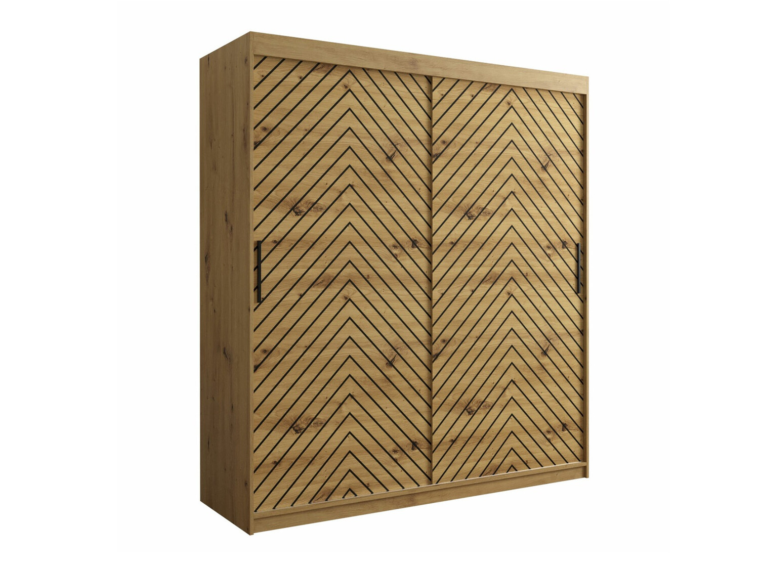 Skapis Hartford 312 (Artisan ozols + Melns)