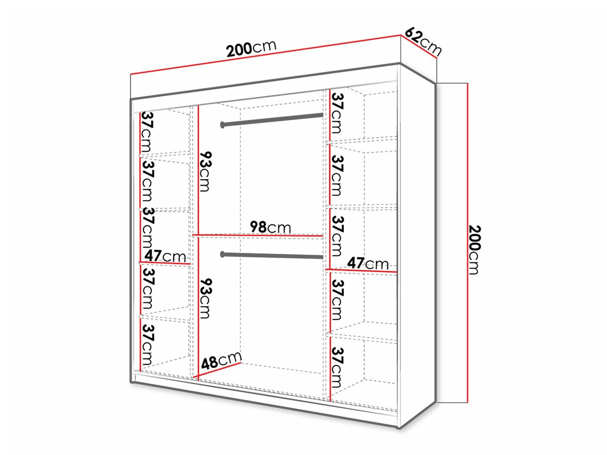 Skapis Hartford 314 (Balts + Melns)