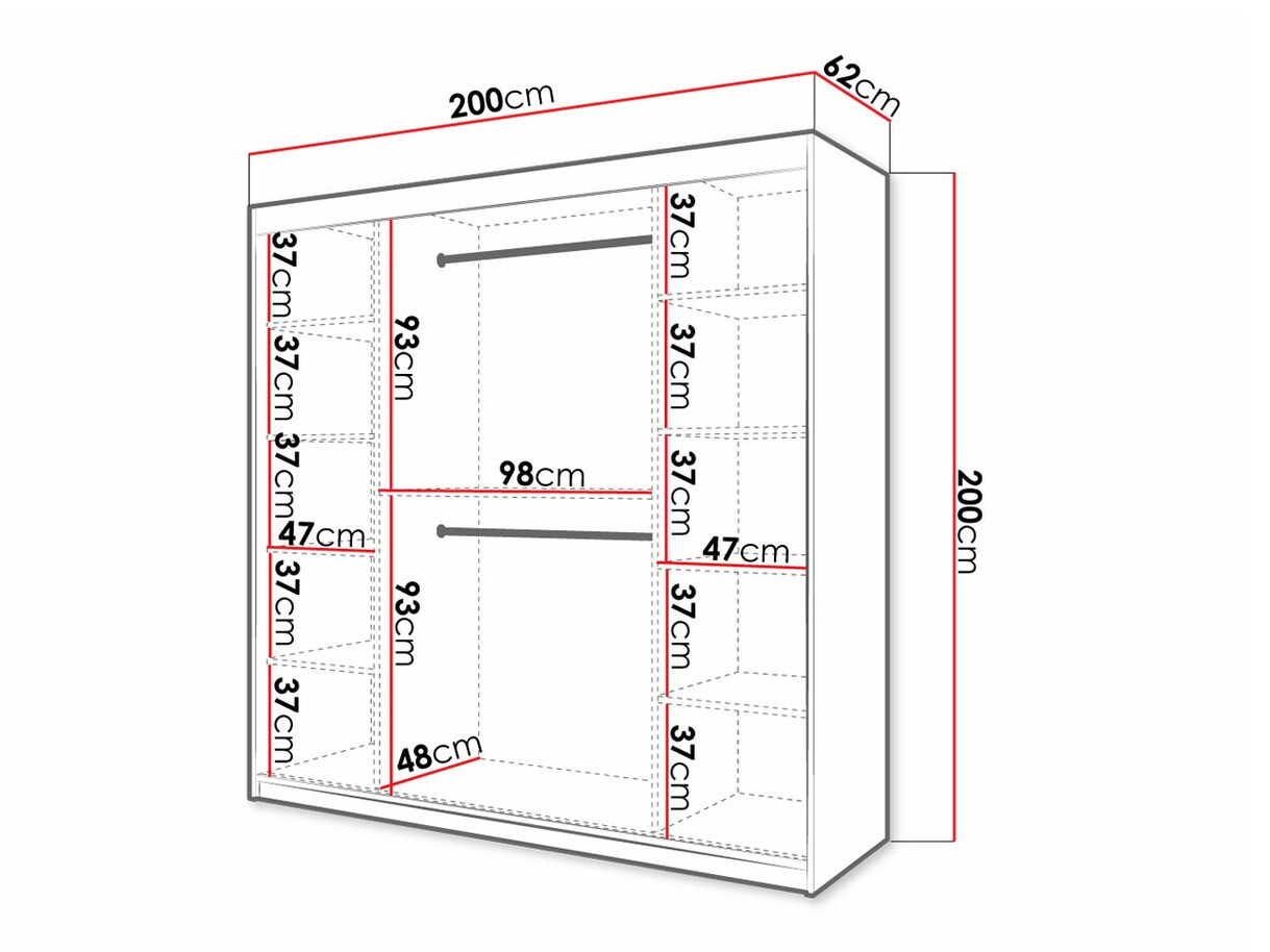 Skapis Hartford 315 (Artisan ozols + Melns)