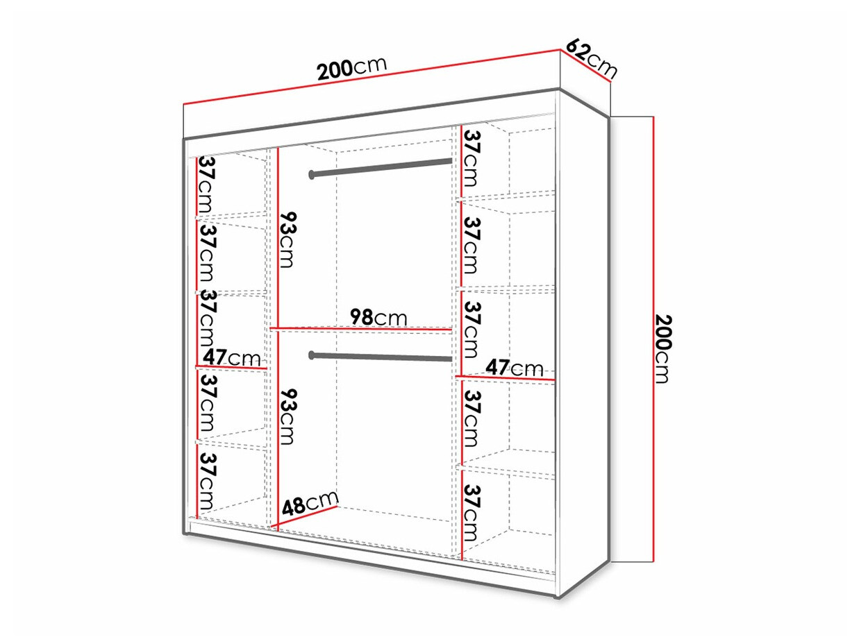 Skapis Hartford 315 (Balts + Melns)