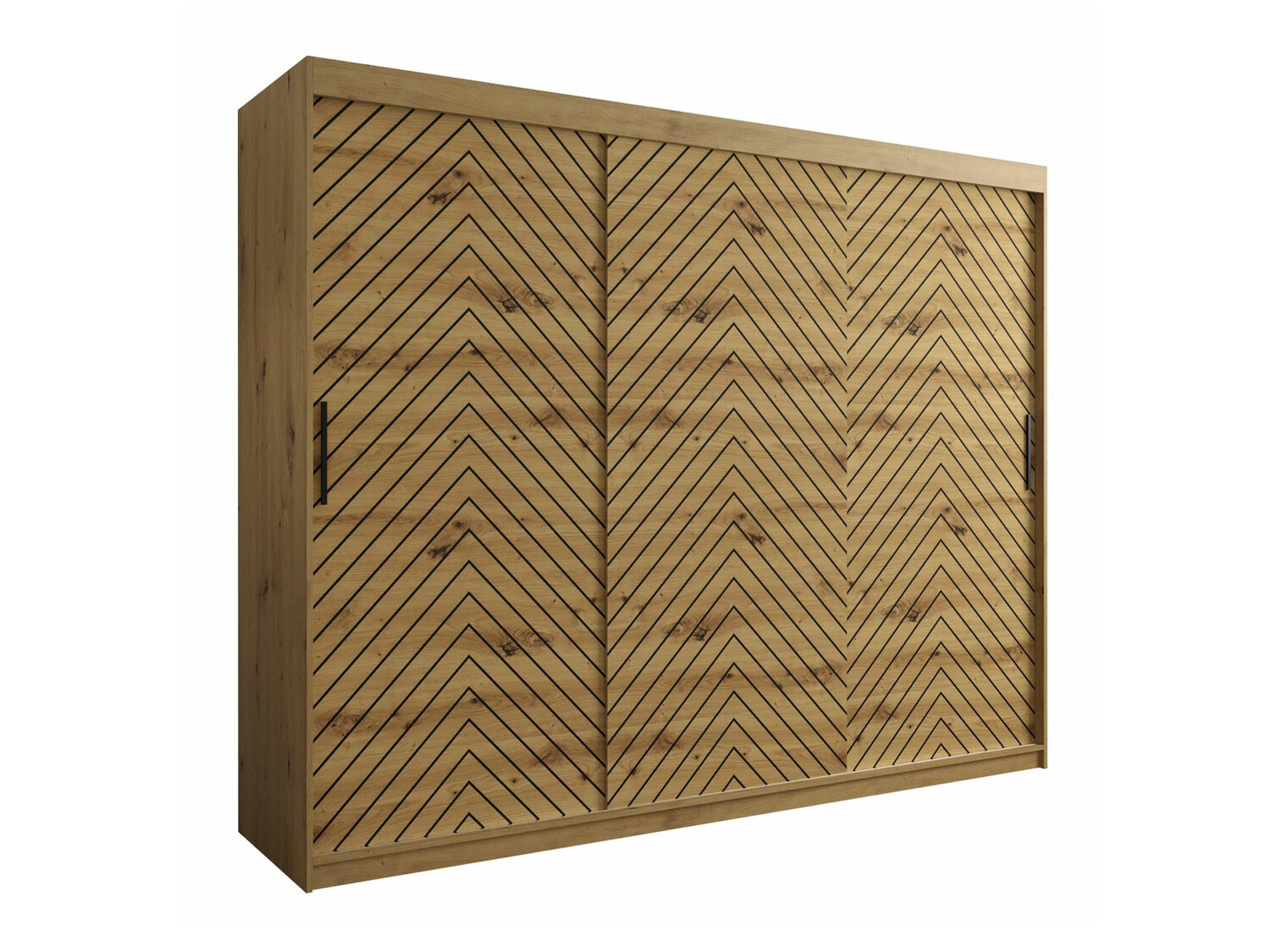 Skapis Hartford 316 (Artisan ozols + Melns)