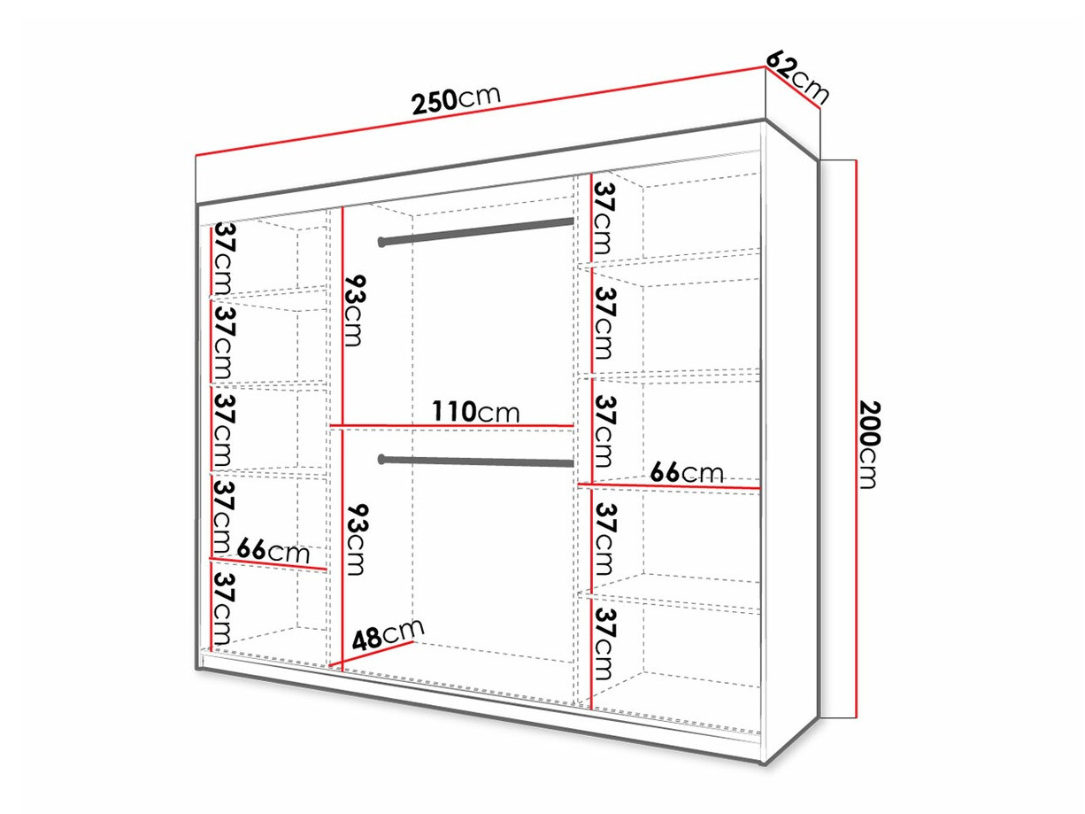 Skapis Hartford 316 (Balts + Melns)