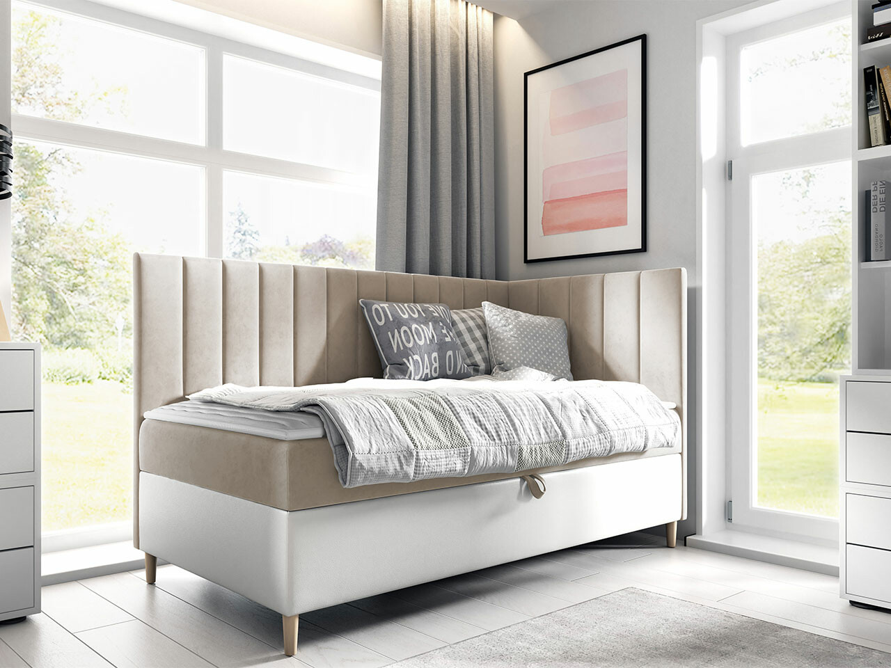 Континентальная кровать Baltimore 164 (Soft 017 + Fresh 1)