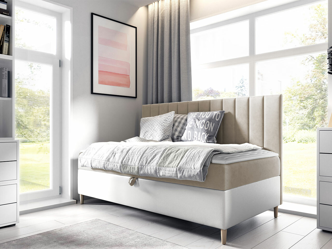 Континентальная кровать Baltimore 165 (Soft 017 + Fresh 1)