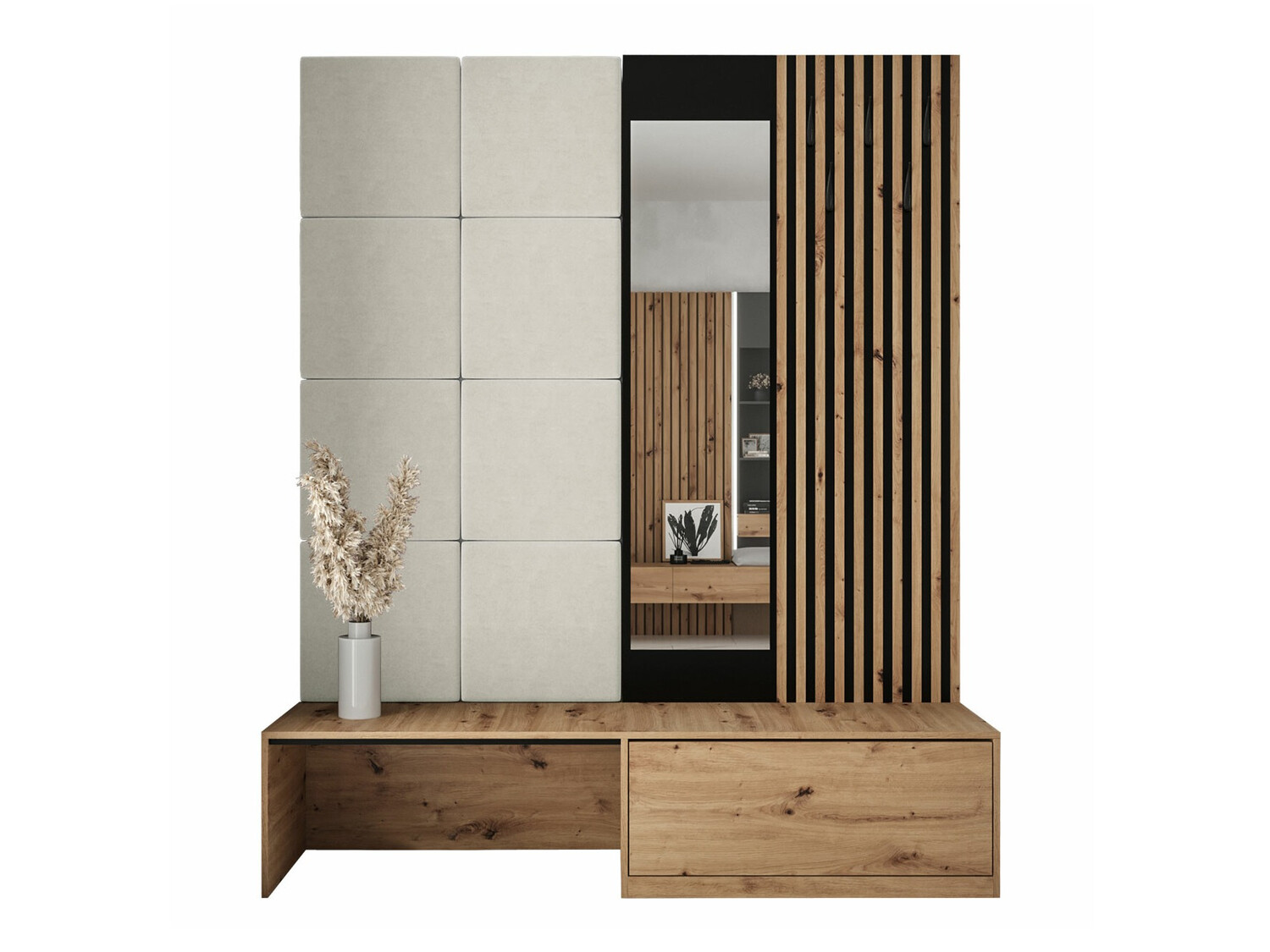 Priekšnama komplekts Fabor (Artisan ozols + Manila 02)