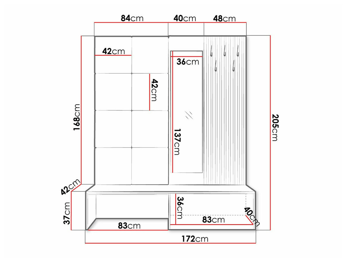 Priekšnama komplekts Hartford 322 (Artisan ozols + Soft 011)