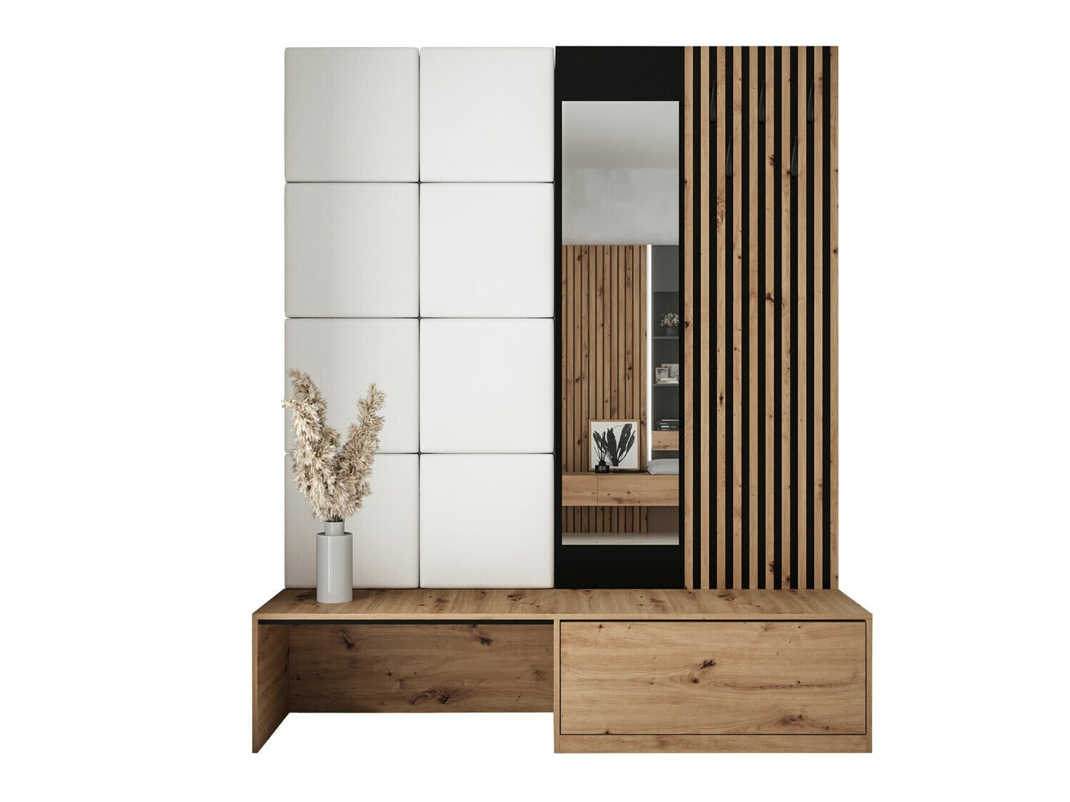 Прихожая Hartford 322 (Artisan дуб + Soft 017)