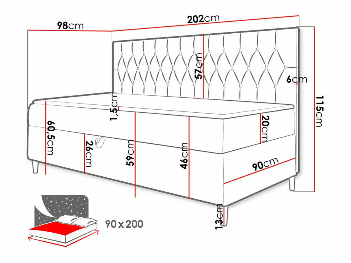 Kontinentālā gulta Baltimore 166 (Soft 017 + Fresh 4)