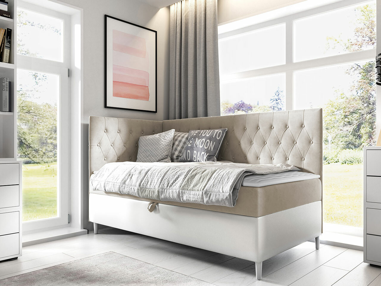 Континентальная кровать Baltimore 167 (Soft 017 + Fresh 1)