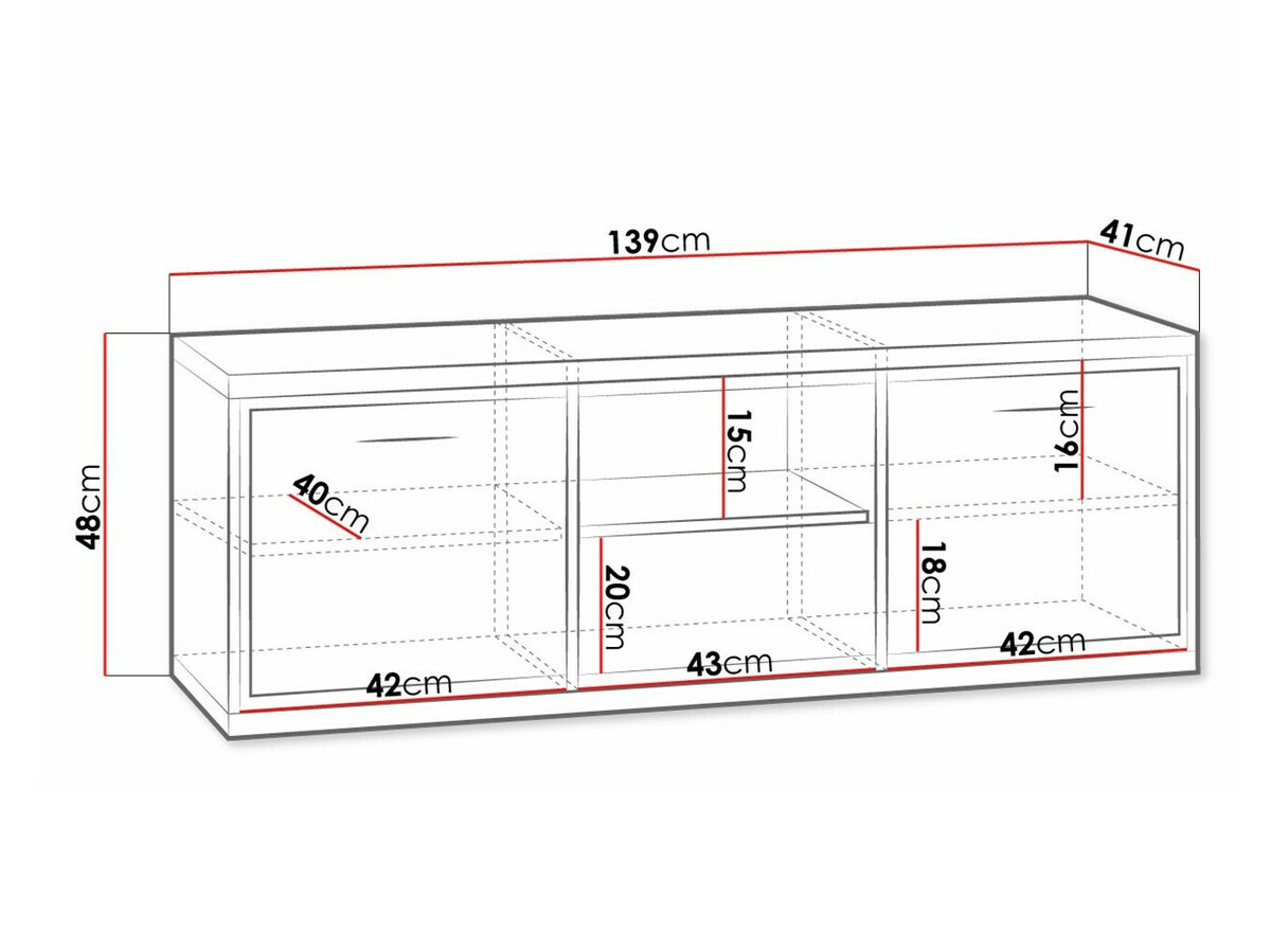 ТВ тумба Etrmoni 112 (Светлое дерево + Дуб)