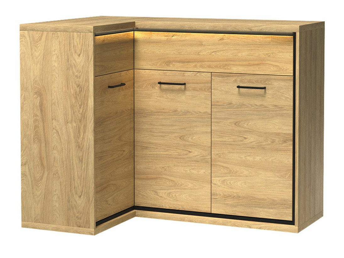 Stūra kumode Etrmoni 121 (Gaišs koks)