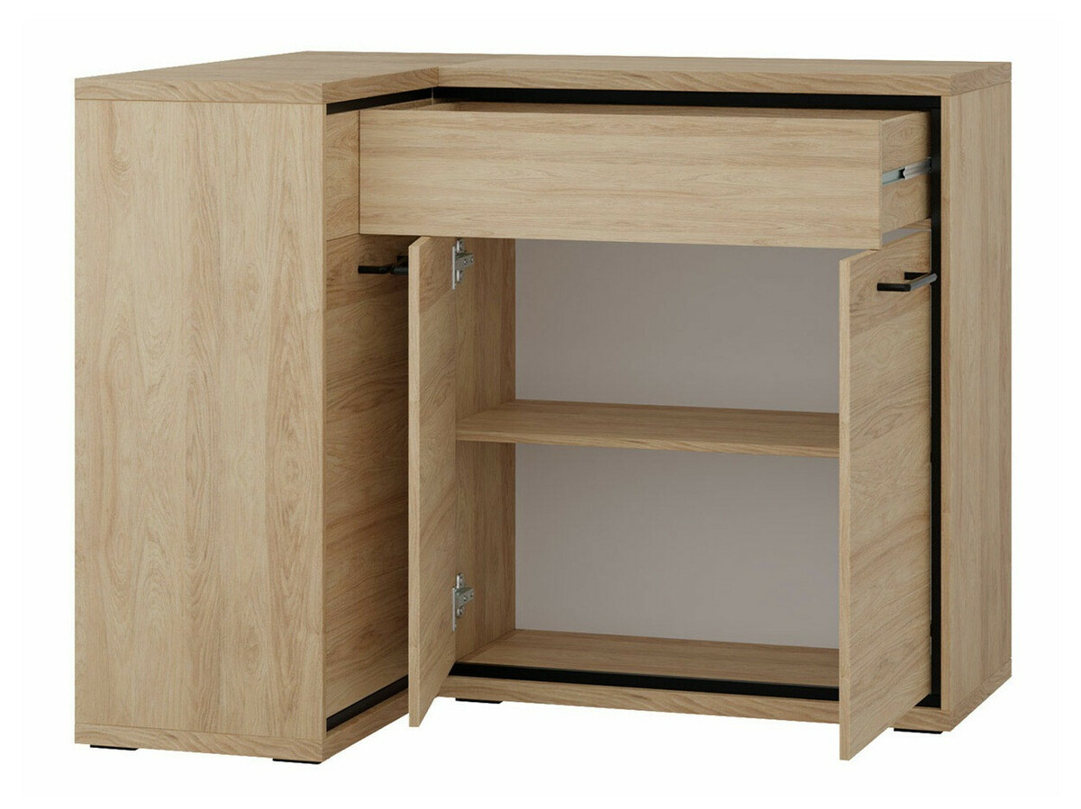 Stūra kumode Etrmoni 121 (Gaišs koks)