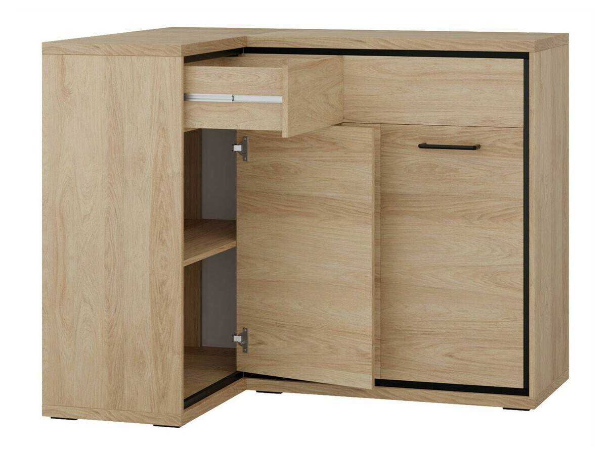 Stūra kumode Etrmoni 121 (Gaišs koks)