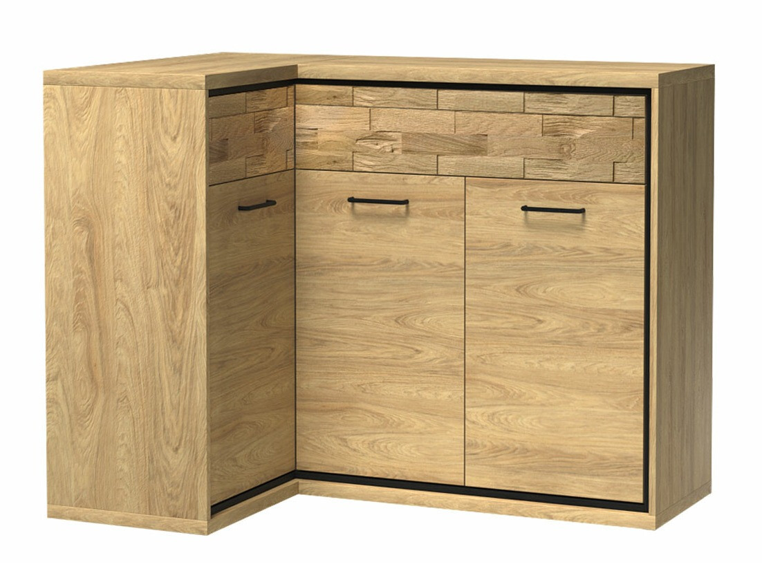 Угловой комод Etrmoni 121 (Светлое дерево + Дуб)