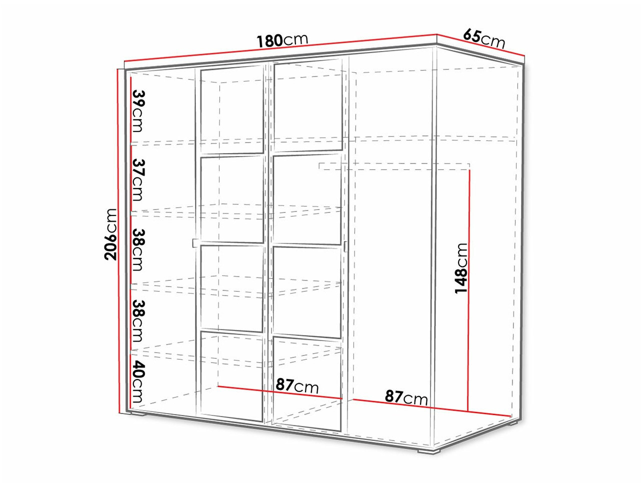 Шкаф Toledo 117 (Artisan дуб + Чёрный)