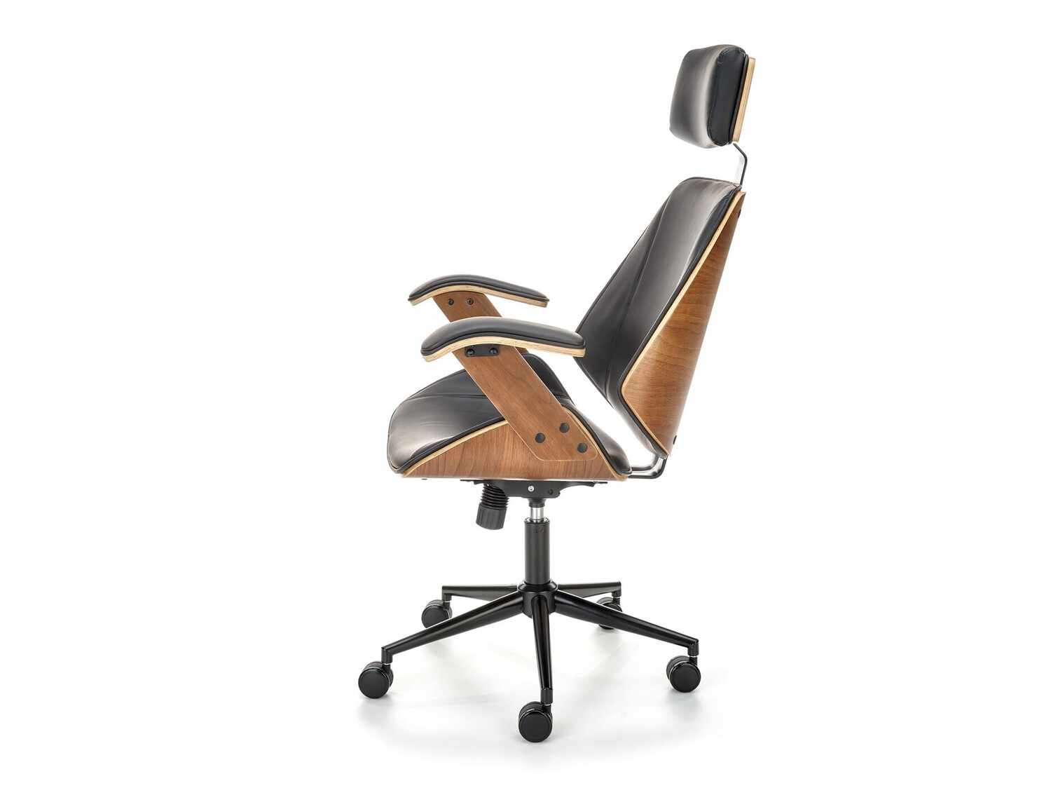 Biroja krēsls Houston 1490 (Melns + Rieksts)