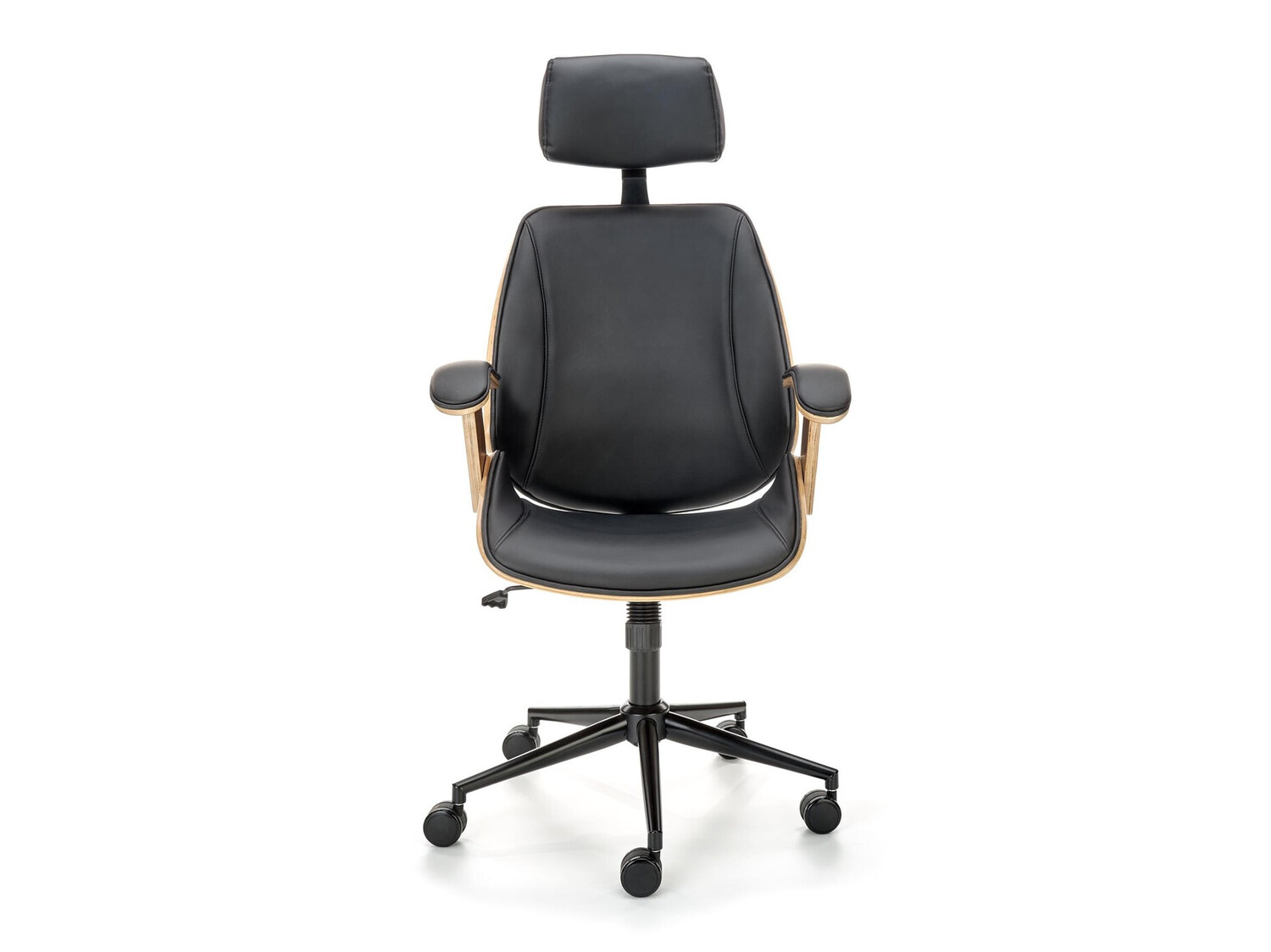 Офисный стул Houston 1490 (Чёрный + Орех)