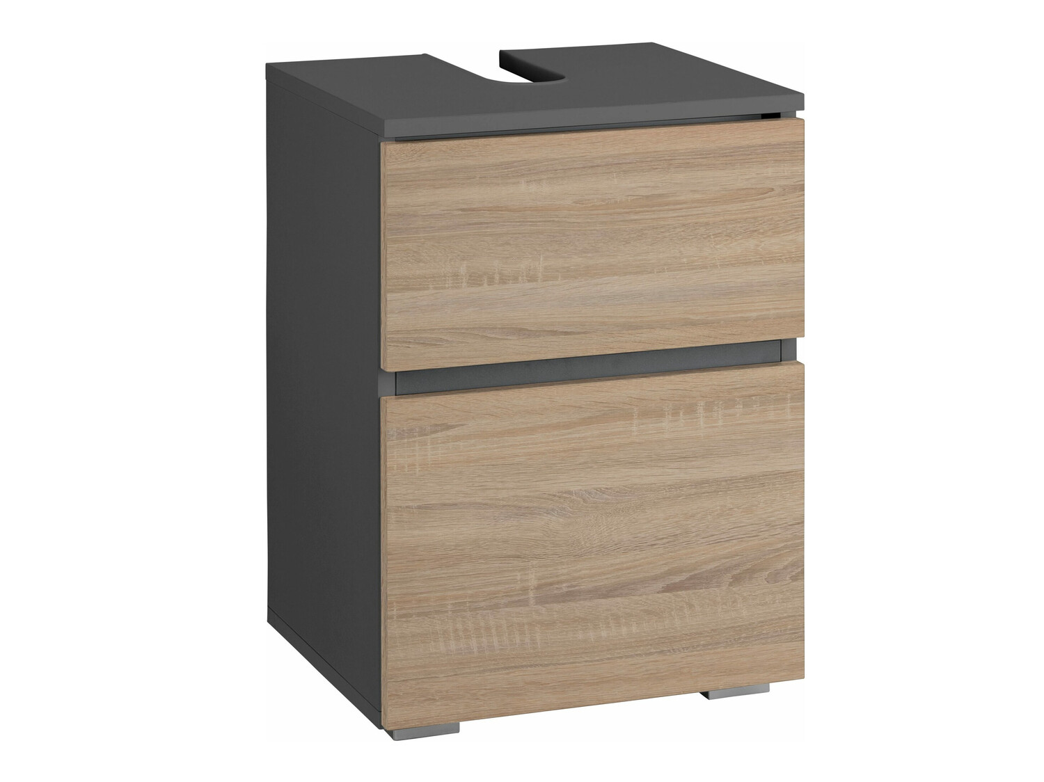 Stāvošs vannas istabas skapītis izlietnei Soncamu 103 (Antracīts + Ozols)