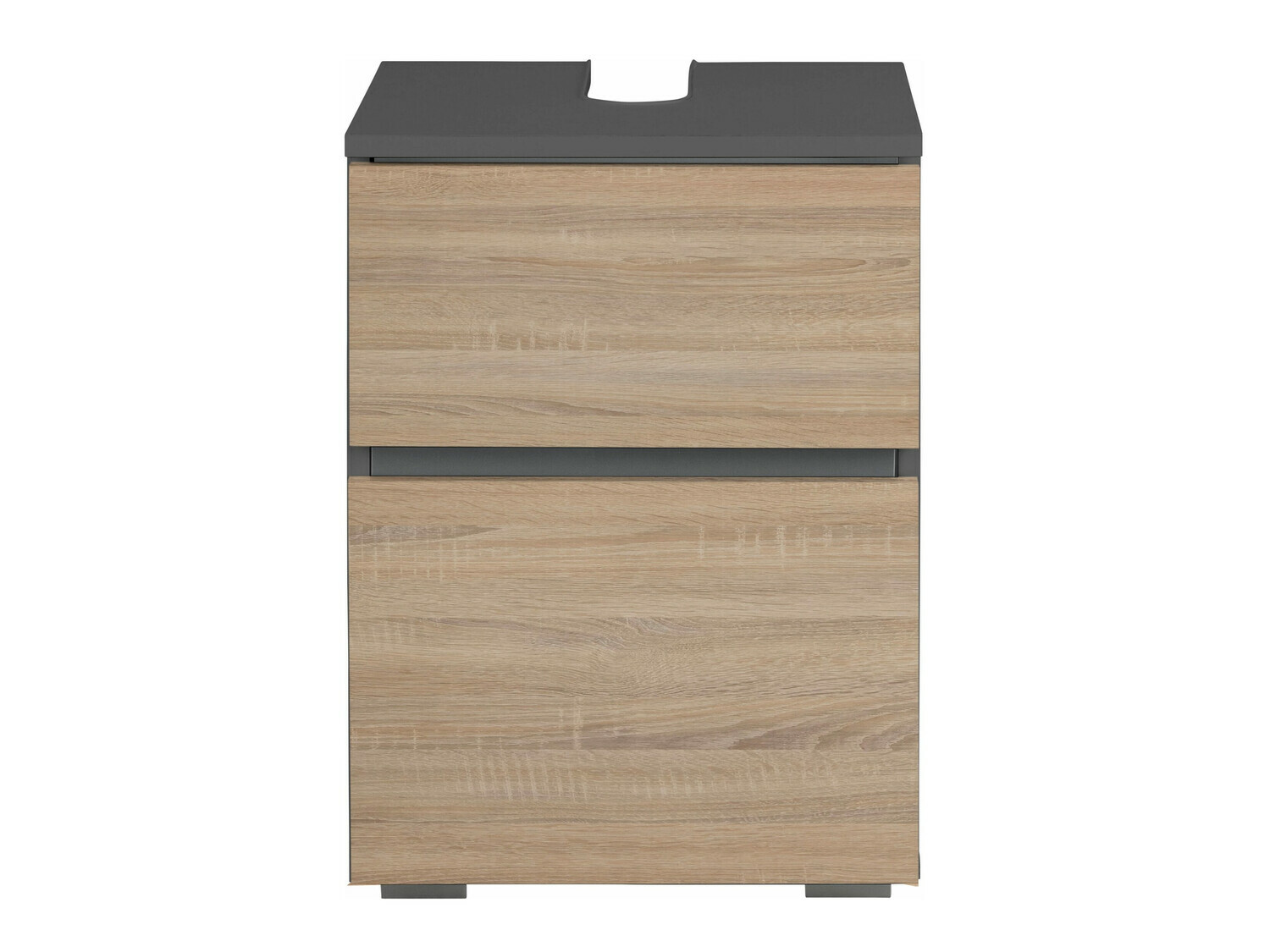 Stāvošs vannas istabas skapītis izlietnei Soncamu 103 (Antracīts + Ozols)