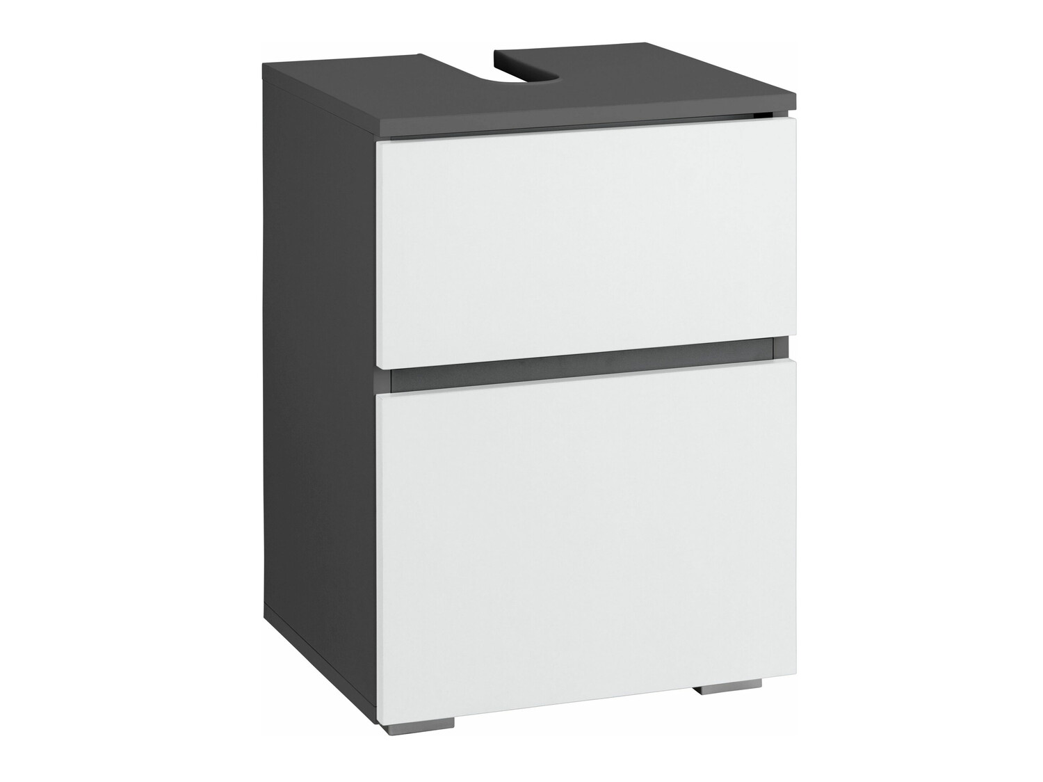 Stāvošs vannas istabas skapītis izlietnei Soncamu 103 (Balts + Antracīts)