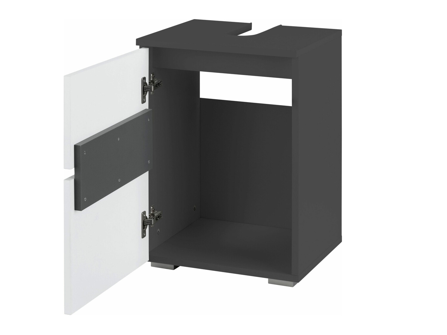 Stāvošs vannas istabas skapītis izlietnei Soncamu 103 (Balts + Antracīts)