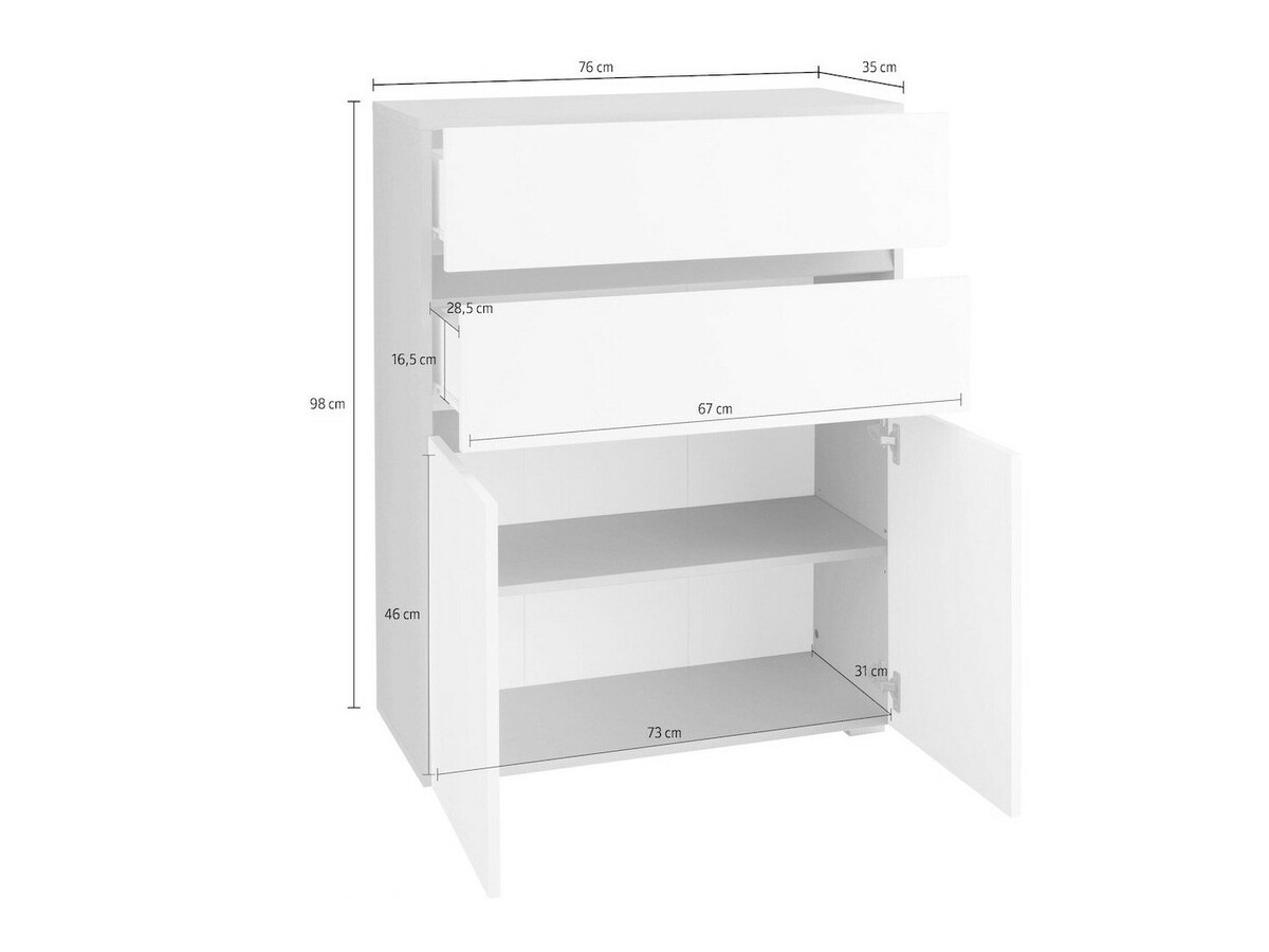 Stāvošs vannas skapītis Soncamu 101 (Balts)