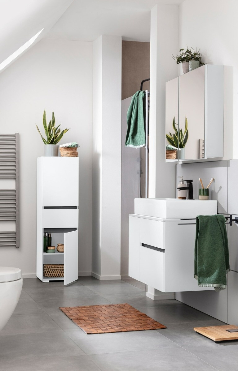 Stāvošs vannas skapītis Soncamu 102 (Balts)