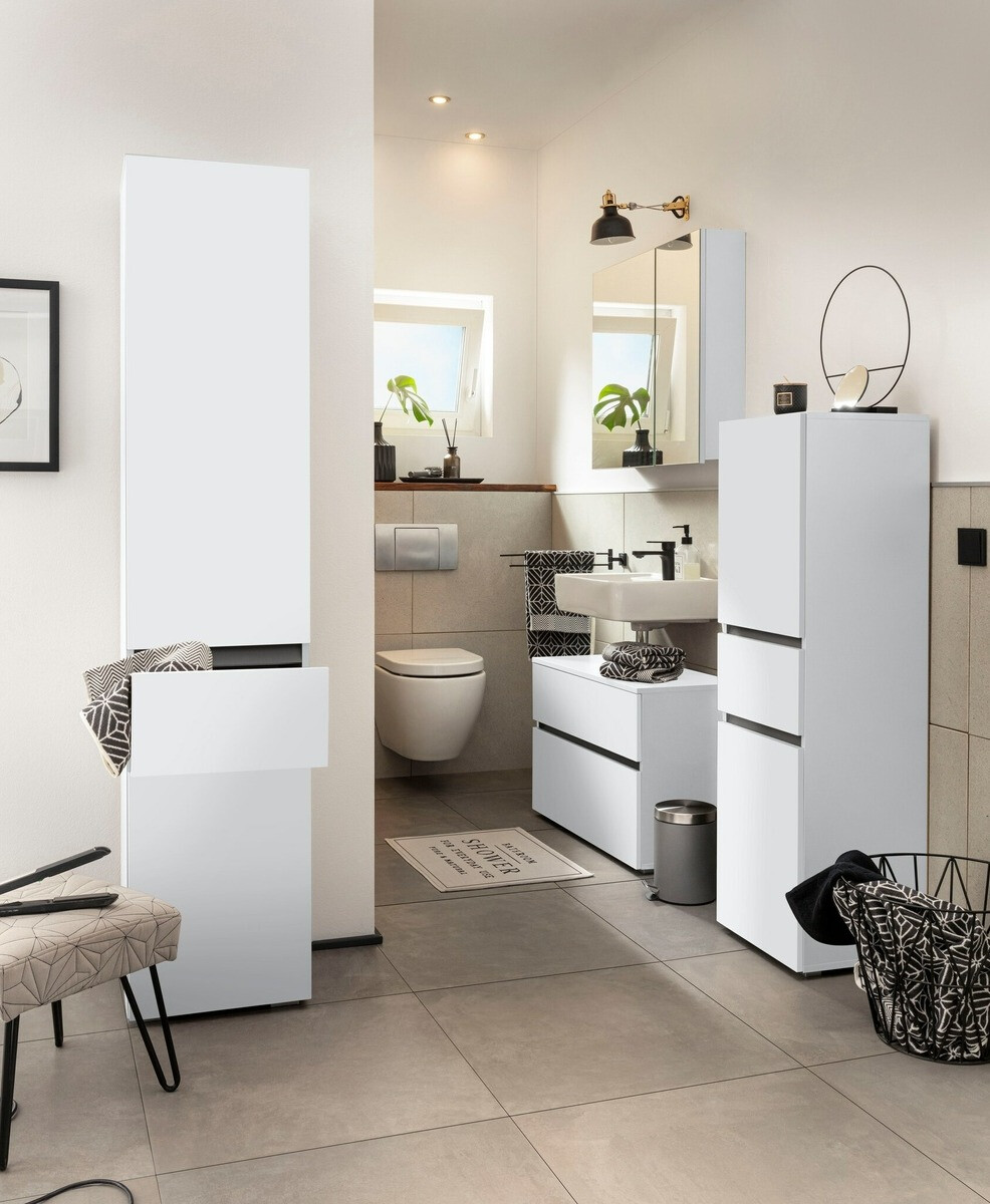 Stāvošs vannas skapītis Soncamu 102 (Balts)