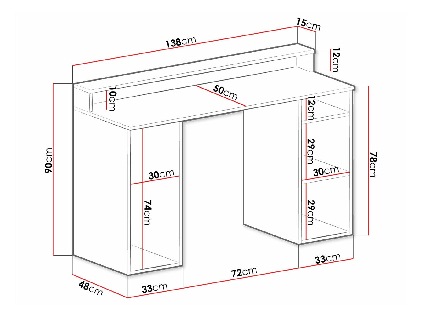 Spēļu galds Lila (Balts)