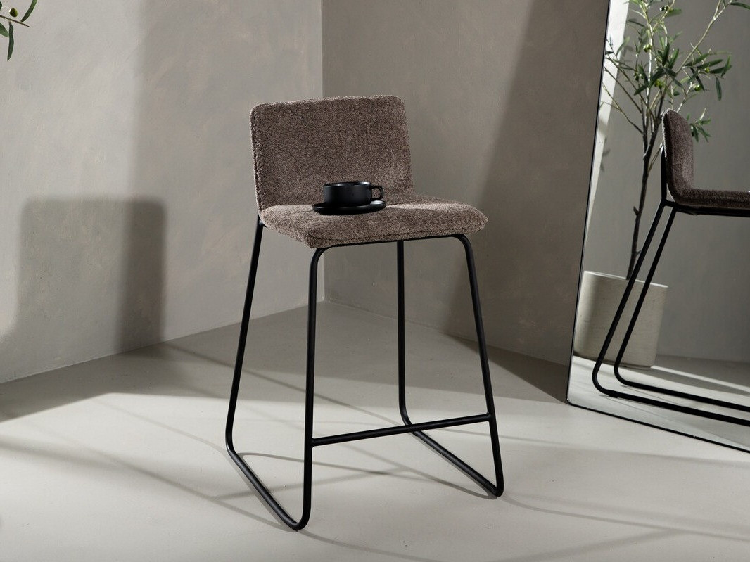 Низкий барный стул Dallas 3235 (Тёмно-серый + Чёрный)