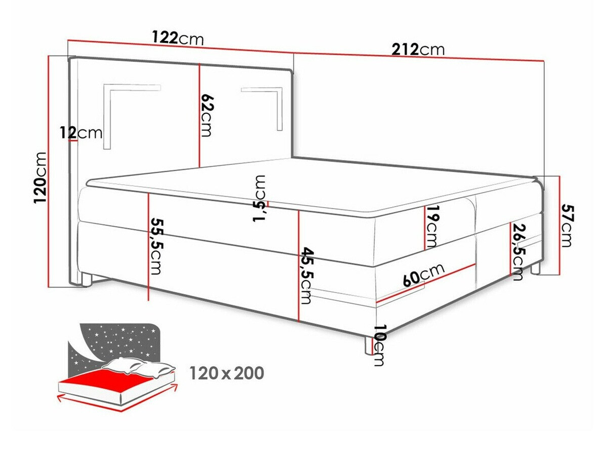 Континентальная кровать Baltimore 173 (Fresh 13)