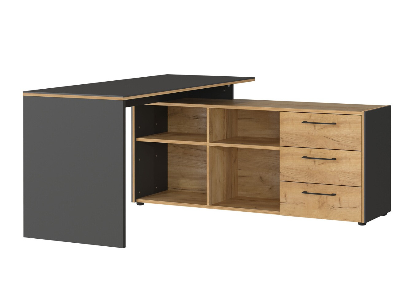 Stūra rakstāmgalds Fivcalu 101 (Navarra ozols + Grafīts)