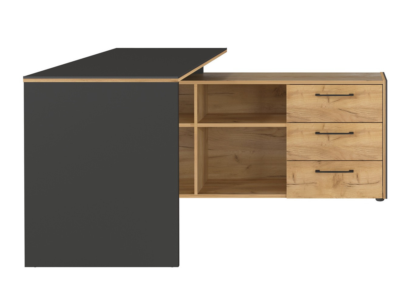 Stūra rakstāmgalds Fivcalu 101 (Navarra ozols + Grafīts)