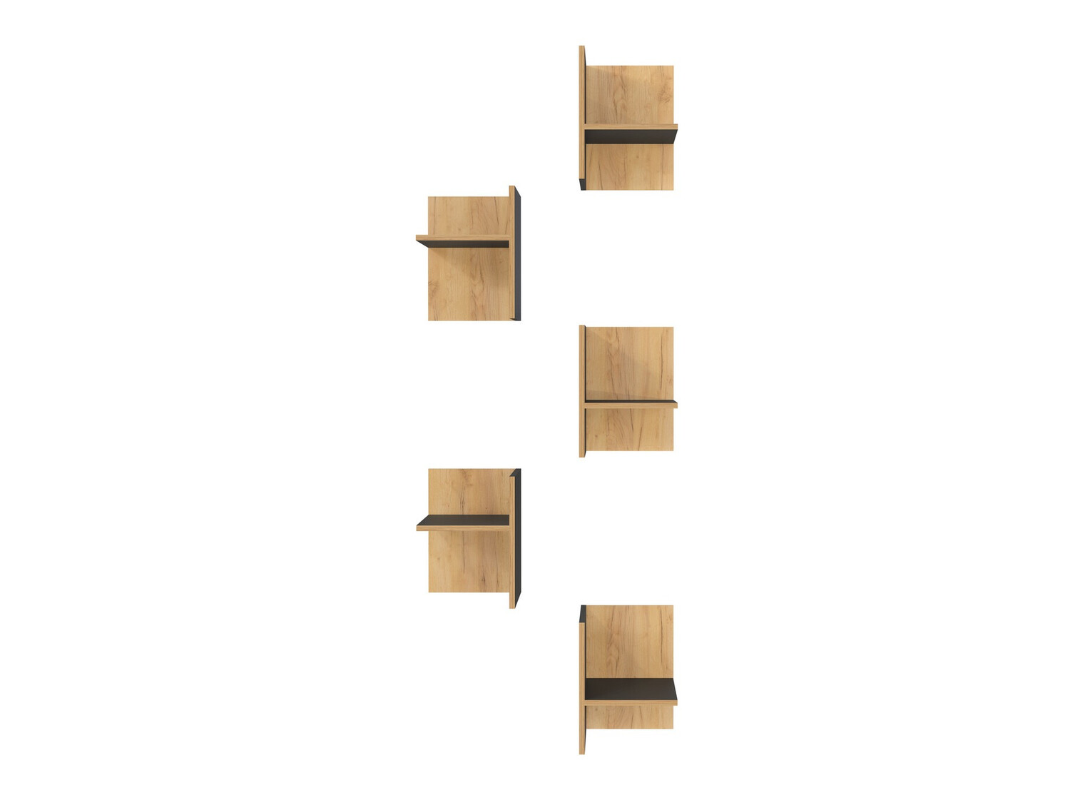 Набор полок Fivcalu 106 (Navarra дуб + Графит)