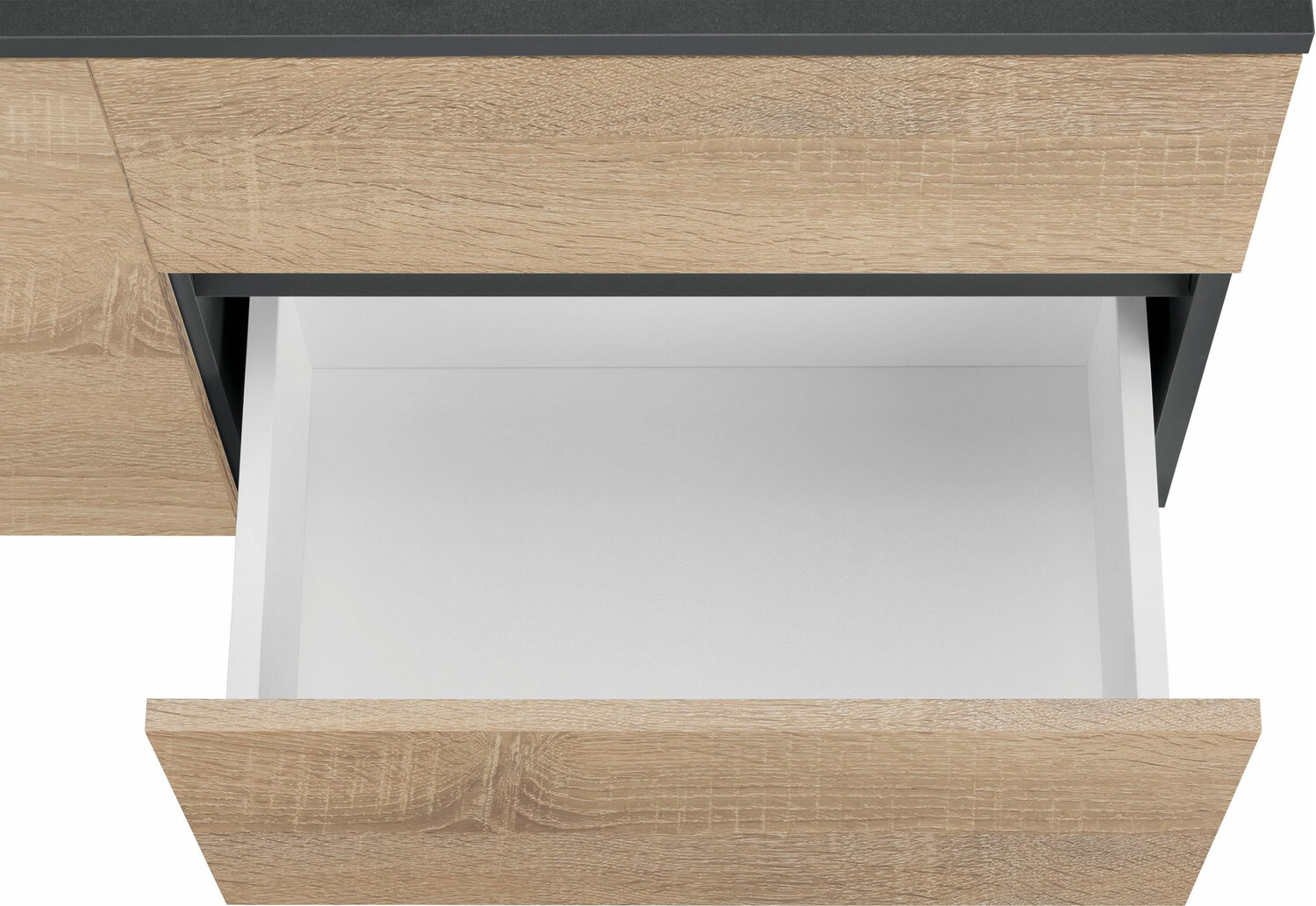 Piekarams vannas istabas skapītis izlietnei Soncamu 107 (Antracīts + Ozols)