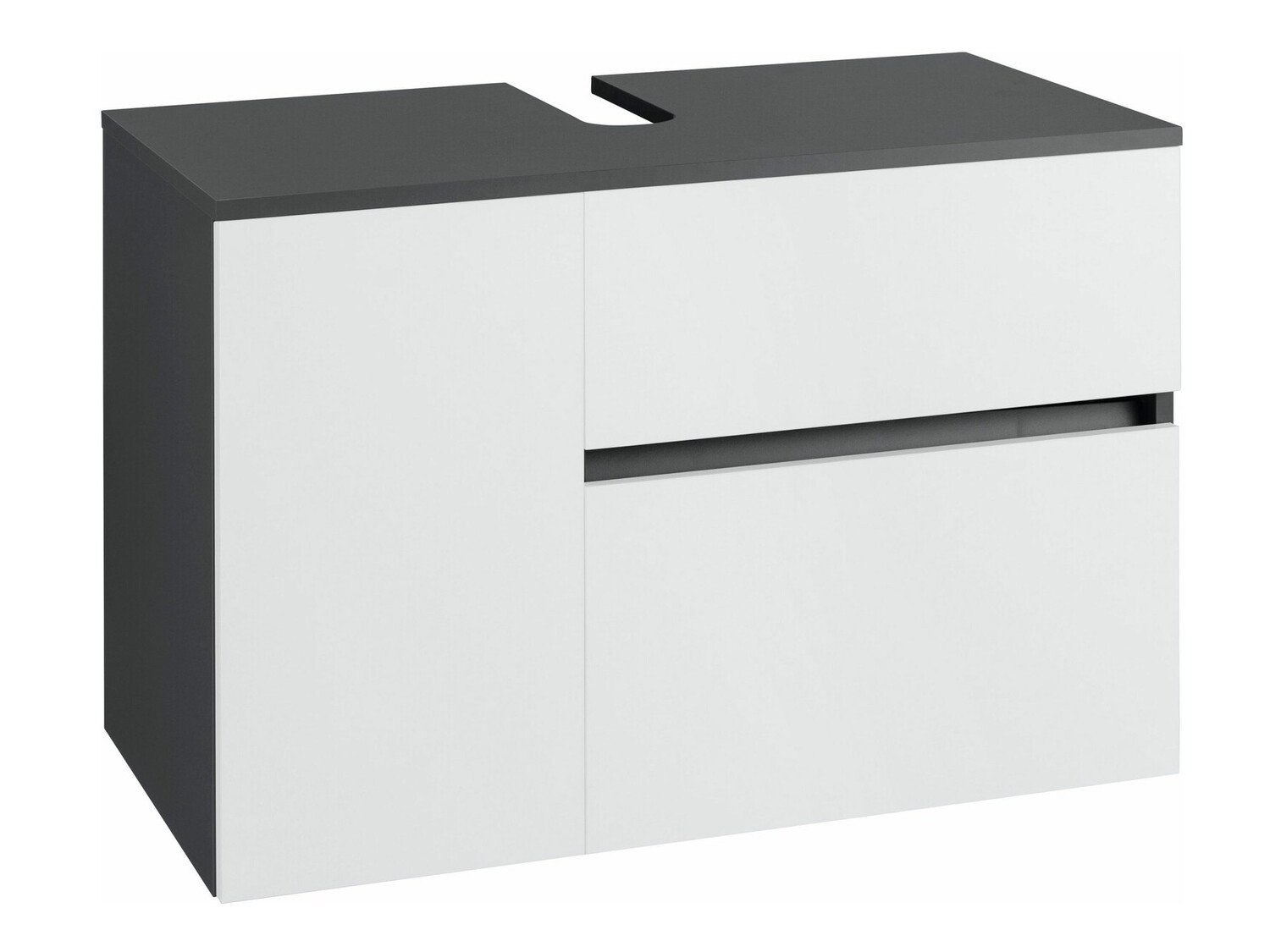 Piekarams vannas istabas skapītis izlietnei Soncamu 107 (Balts + Antracīts)