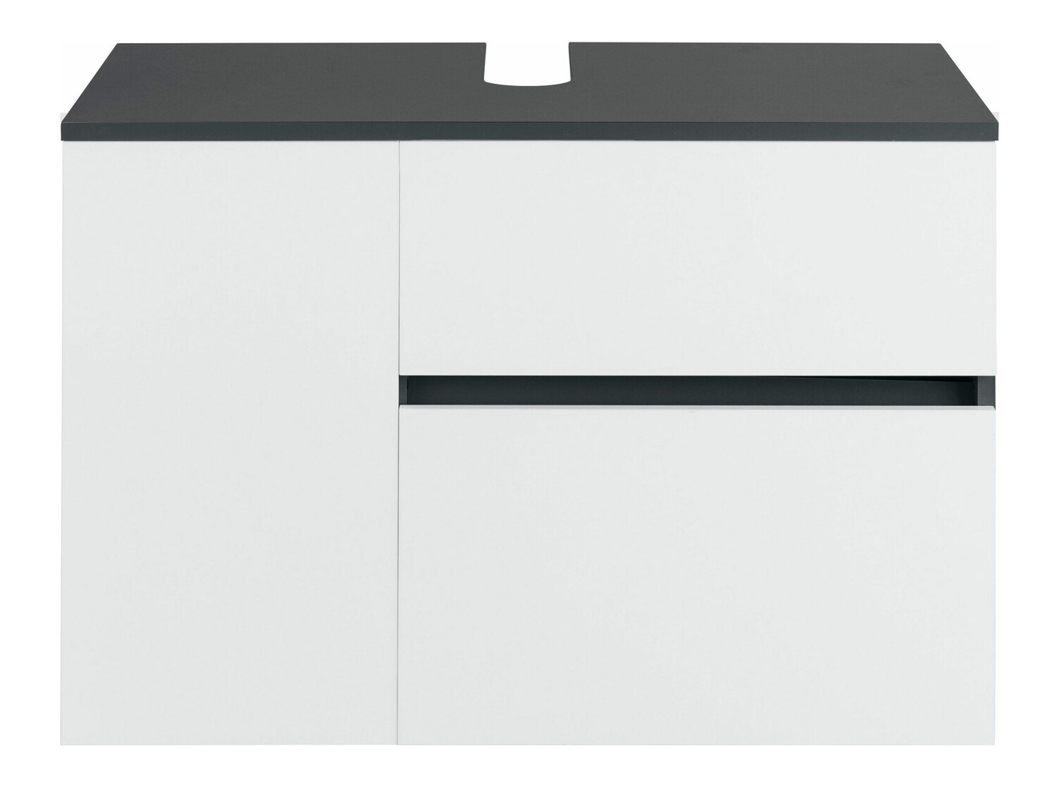 Piekarams vannas istabas skapītis izlietnei Soncamu 107 (Balts + Antracīts)