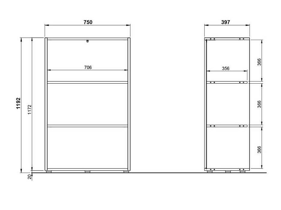 Plaukts Fivcalu 103 (Navarra ozols + Grafīts)