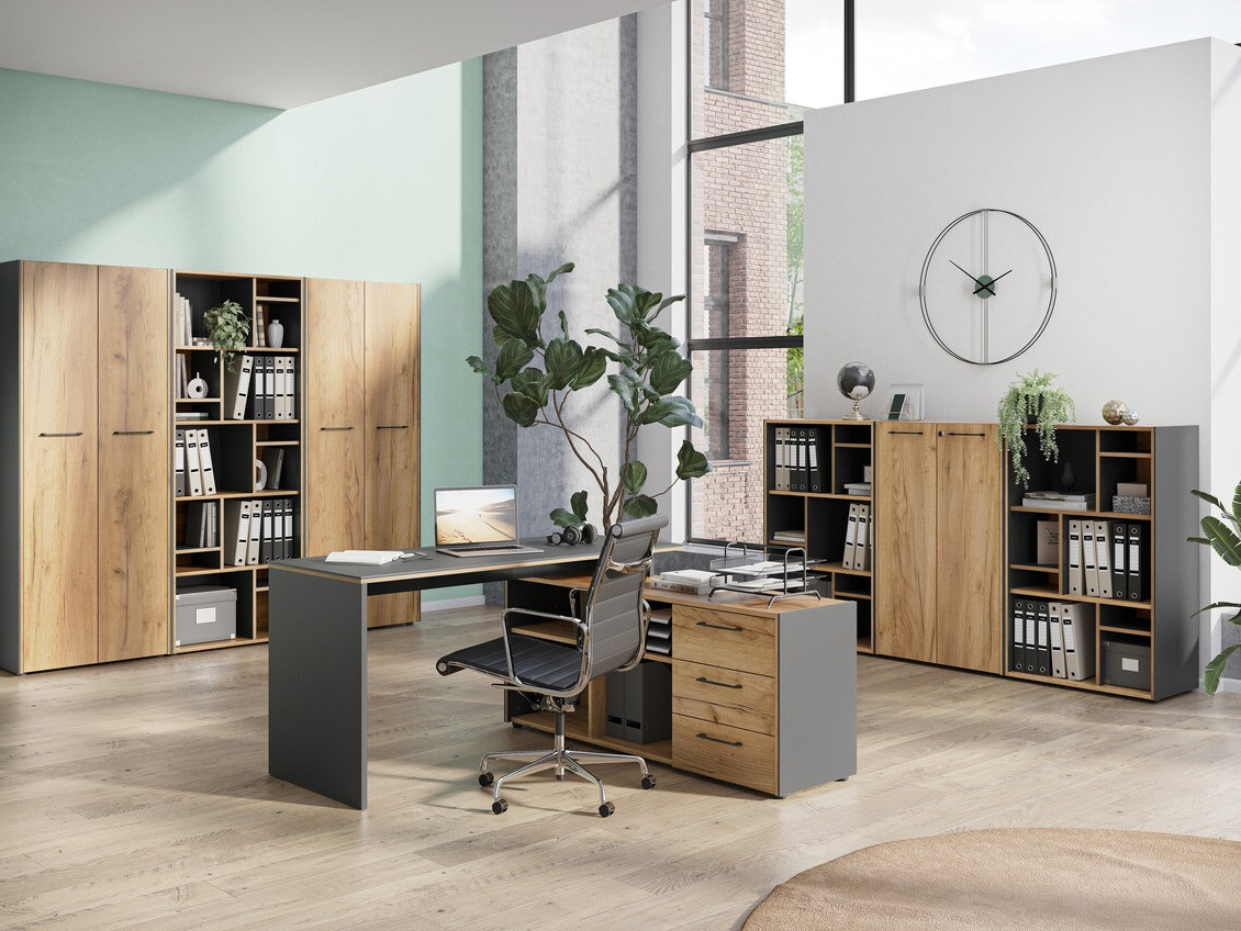 Plaukts Fivcalu 103 (Navarra ozols + Grafīts)