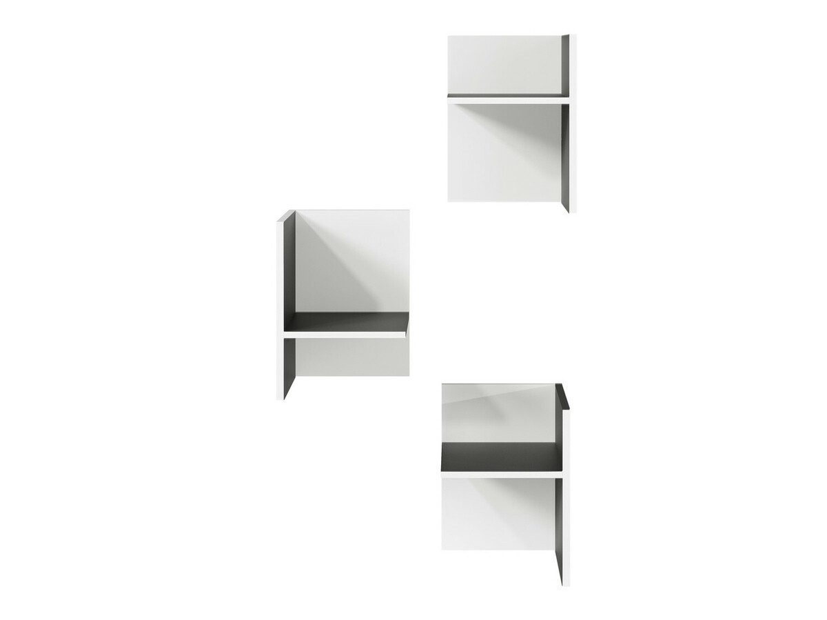 Plauktu komplekts Fivcalu 104 (Balts + Grafīts)